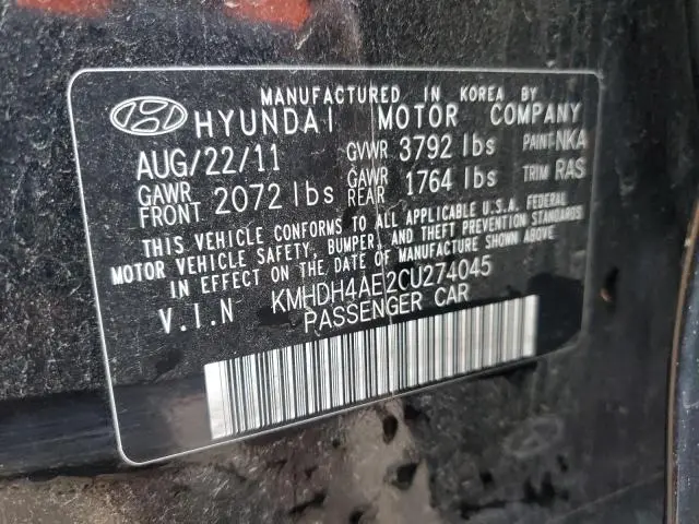 2012 HYUNDAI ELANTRA GLS  