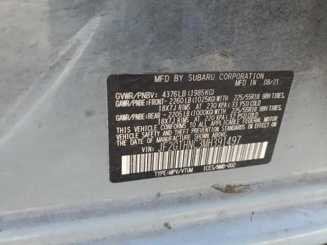 2021 SUBARU CROSSTREK LIMITED  