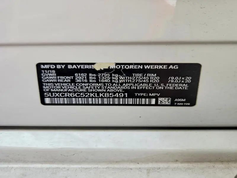 2019 BMW X5 XDRIVE40I  