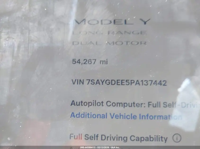 2023 TESLA MODEL Y AWD/LONG RANGE DUAL MOTOR ALL-WHEEL DRIVE