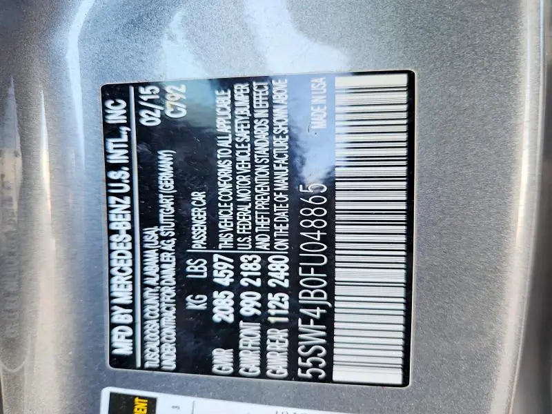 2015 MERCEDES-BENZ C 300  