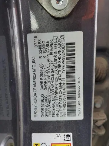 2018 HONDA ACCORD HYBRID  