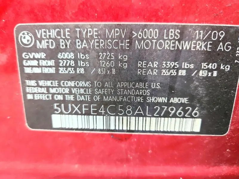 2010 BMW X5 XDRIVE30I  
