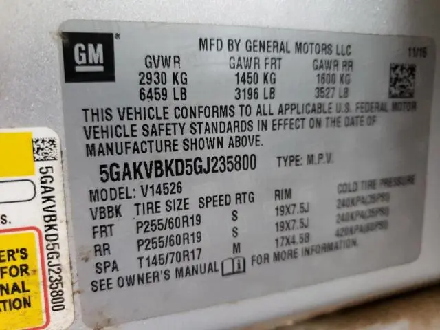 2016 BUICK ENCLAVE