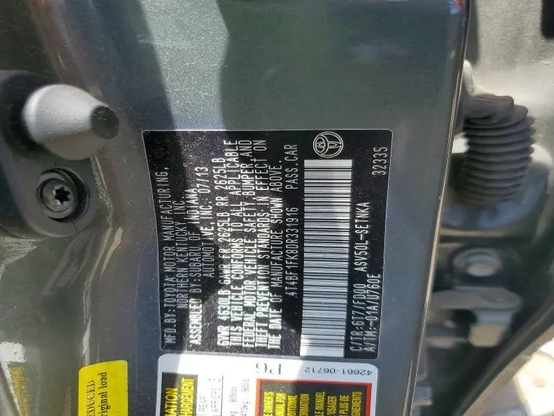 2013 TOYOTA CAMRY LE  