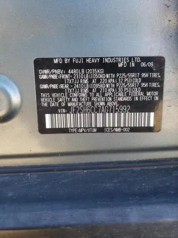 2010 SUBARU FORESTER 2.5X PREMIUM  