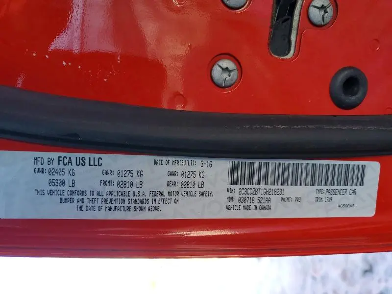 2016 DODGE CHALLENGER R/T  