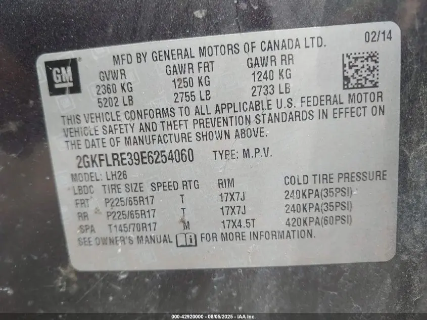 2014 GMC TERRAIN SLE-2