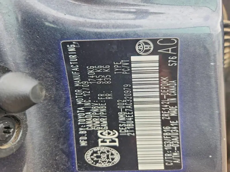 2010 TOYOTA COROLLA BASE  