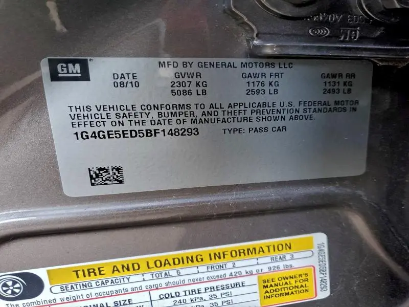 2011 BUICK LACROSSE CXS  