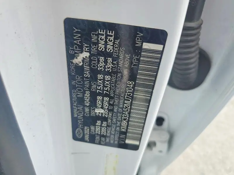 2021 HYUNDAI KONA LIMITED  