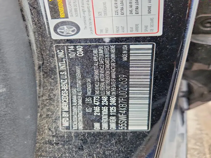 2015 MERCEDES-BENZ C 300 4MATIC  