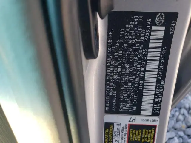 2013 TOYOTA CAMRY L
