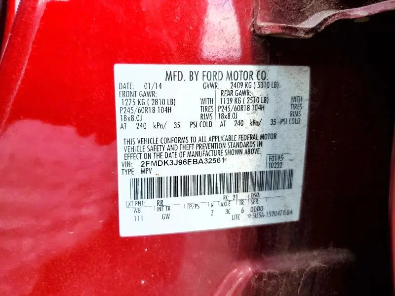 2014 FORD EDGE SEL  