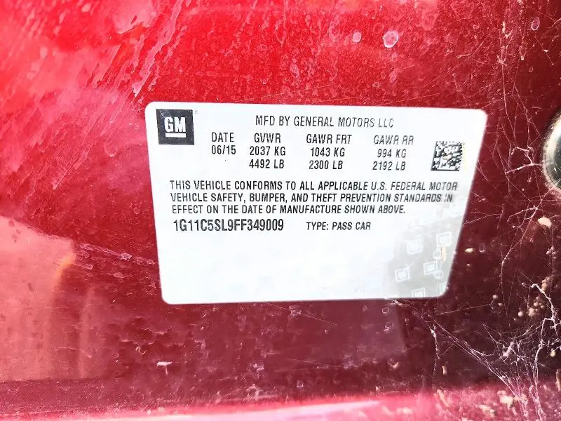 2015 CHEVROLET MALIBU 1LT  