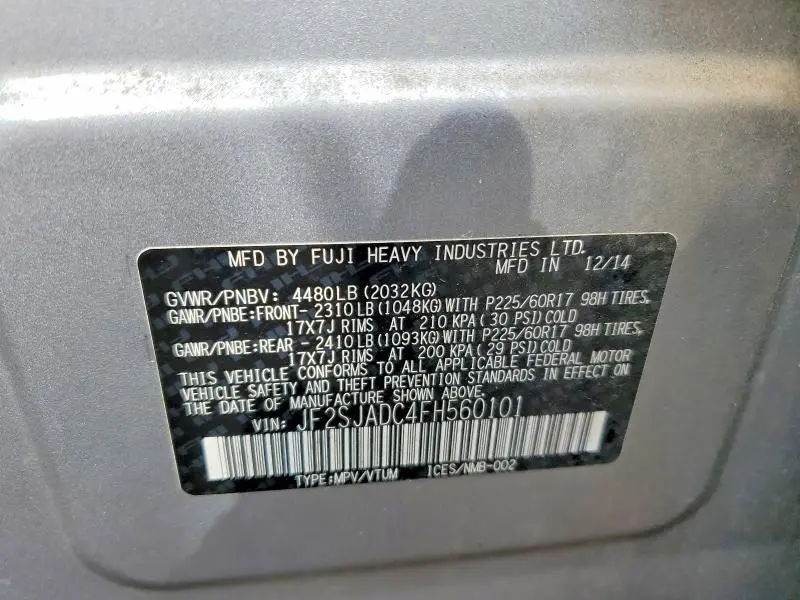 2015 SUBARU FORESTER 2.5I PREMIUM  