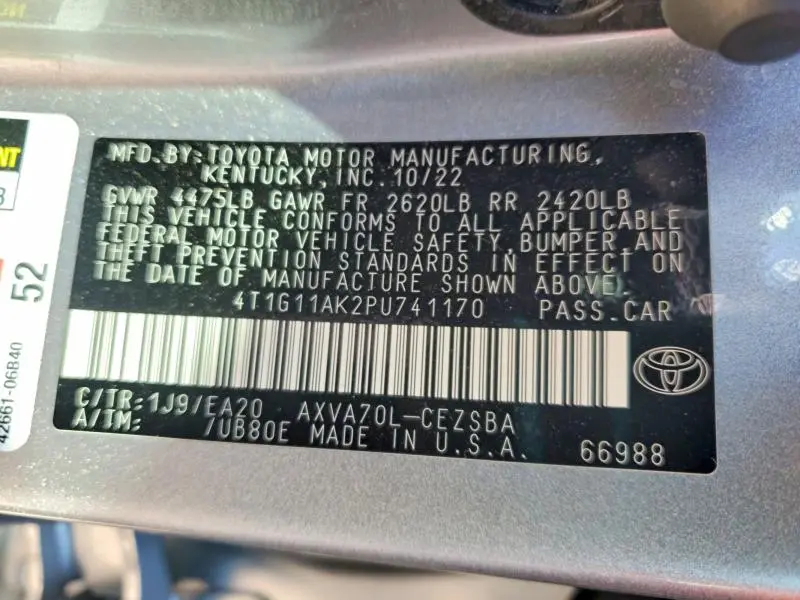 2023 TOYOTA CAMRY SE  