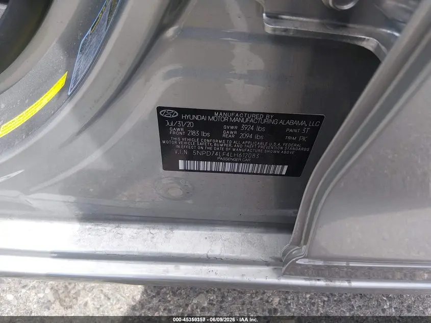 2020 HYUNDAI ELANTRA SE