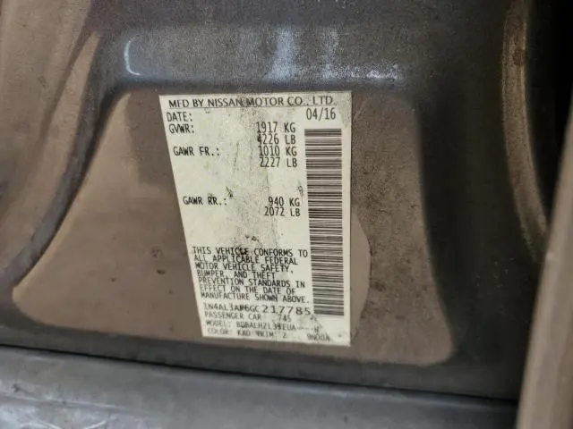 2016 NISSAN ALTIMA 2.5  