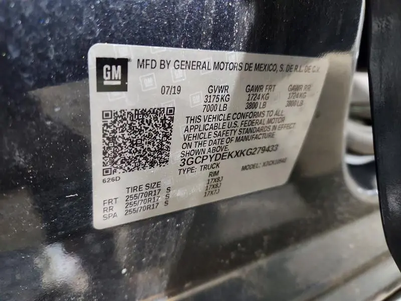 2019 CHEVROLET SILVERADO K1500 LT  