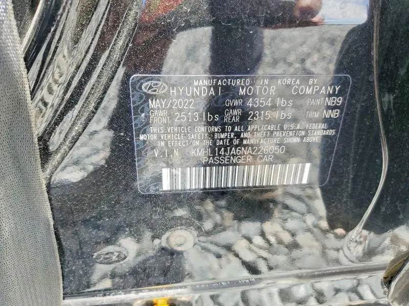 2022 HYUNDAI SONATA SEL  