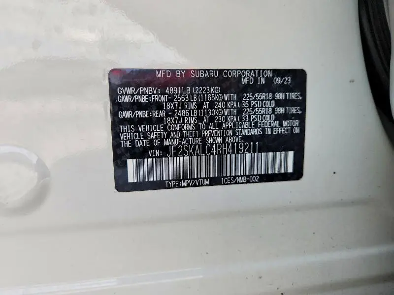 2024 SUBARU FORESTER LIMITED  