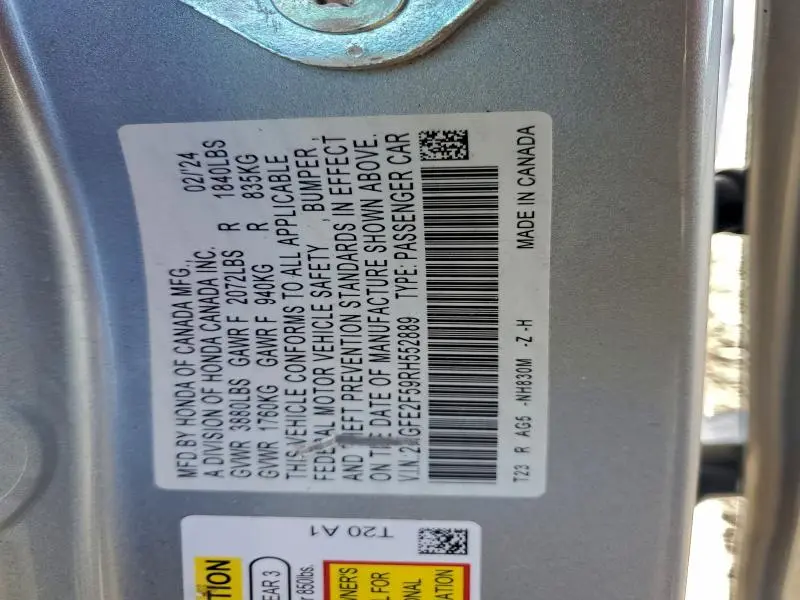 2024 HONDA CIVIC SPORT  