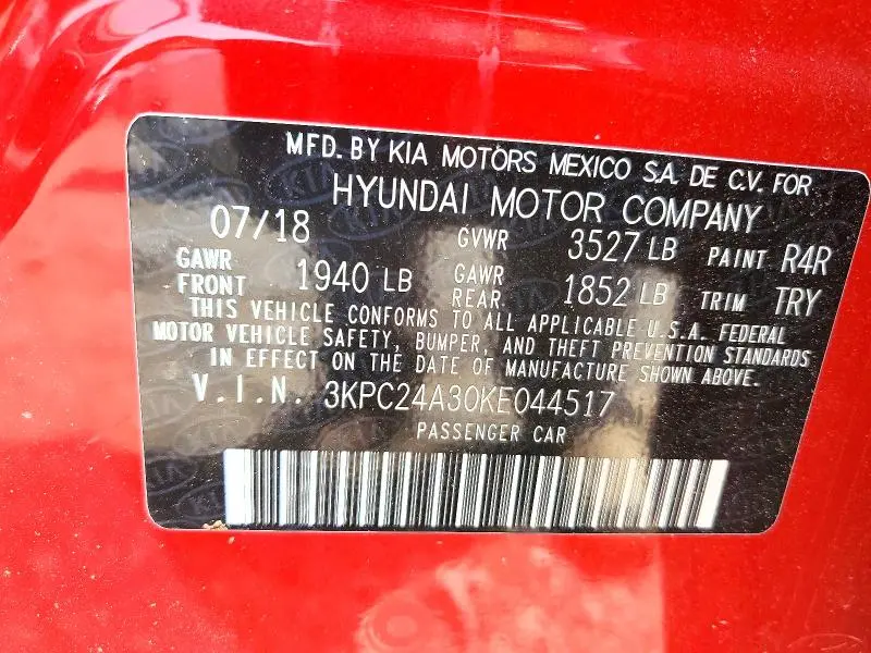 2019 HYUNDAI ACCENT SEL  