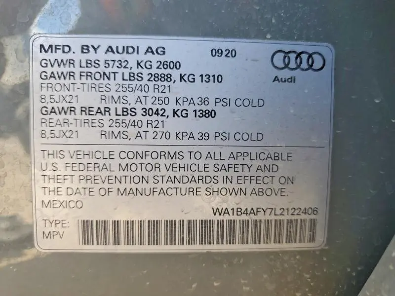 2020 AUDI SQ5 PREMIUM PLUS  