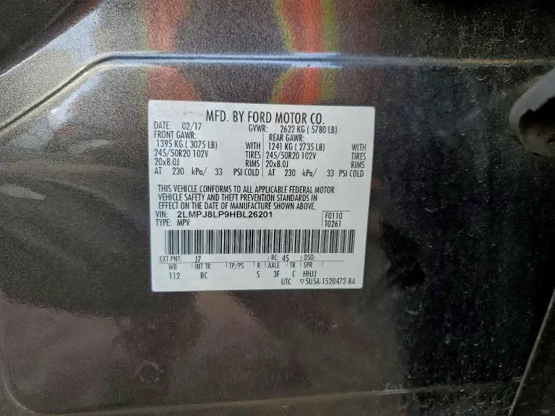 2017 LINCOLN MKX RESERVE  