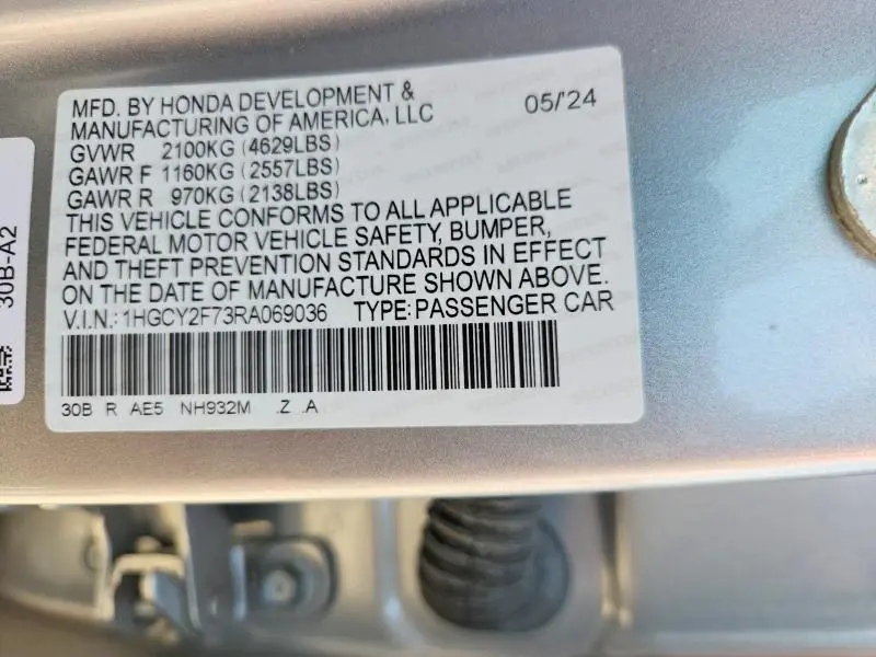 2024 HONDA ACCORD HYBRID SPORT-L  