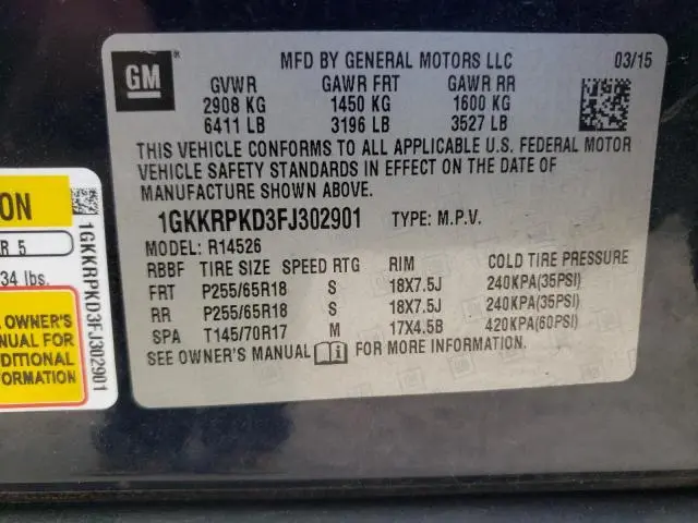 2015 GMC ACADIA SLE  