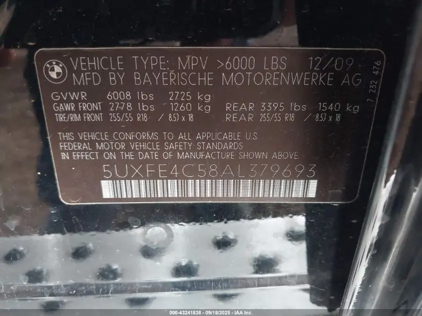 2010 BMW X5 XDRIVE30I