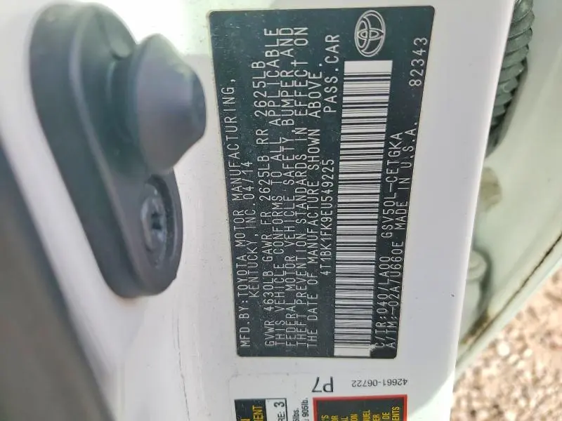 2014 TOYOTA CAMRY SE  