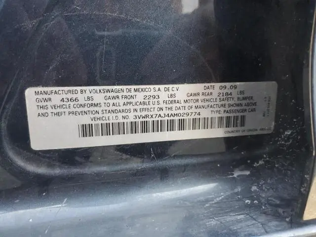 2010 VOLKSWAGEN JETTA SE  