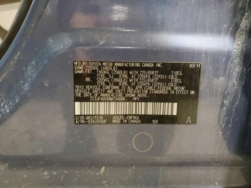 2011 TOYOTA RAV4 BASE  