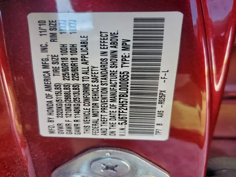 2011 HONDA ACCORD CROSSTOUR EXL  