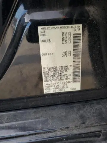 2018 NISSAN ALTIMA 2.5  