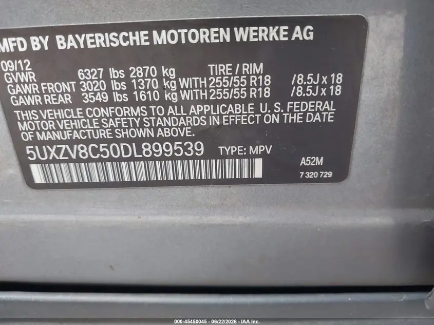 2013 BMW X5 XDRIVE50I