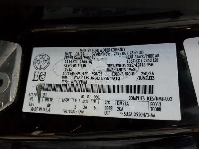 2013 FORD ESCAPE TITANIUM  