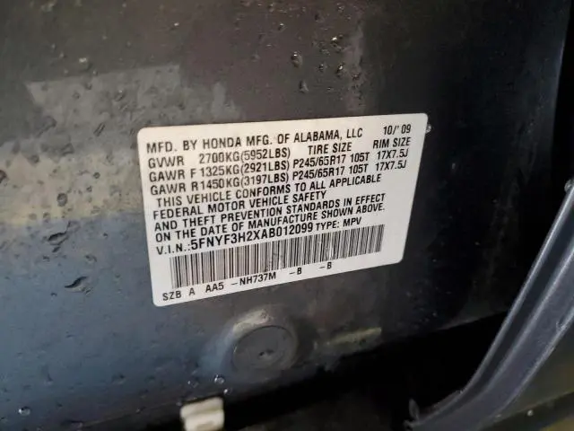 2010 HONDA PILOT LX  