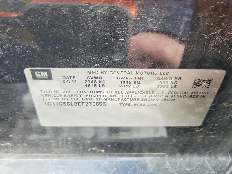 2014 CHEVROLET MALIBU 1LT  