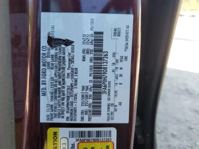 2013 FORD FUSION SE