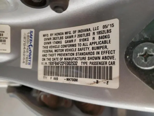 2015 HONDA CIVIC HYBRID