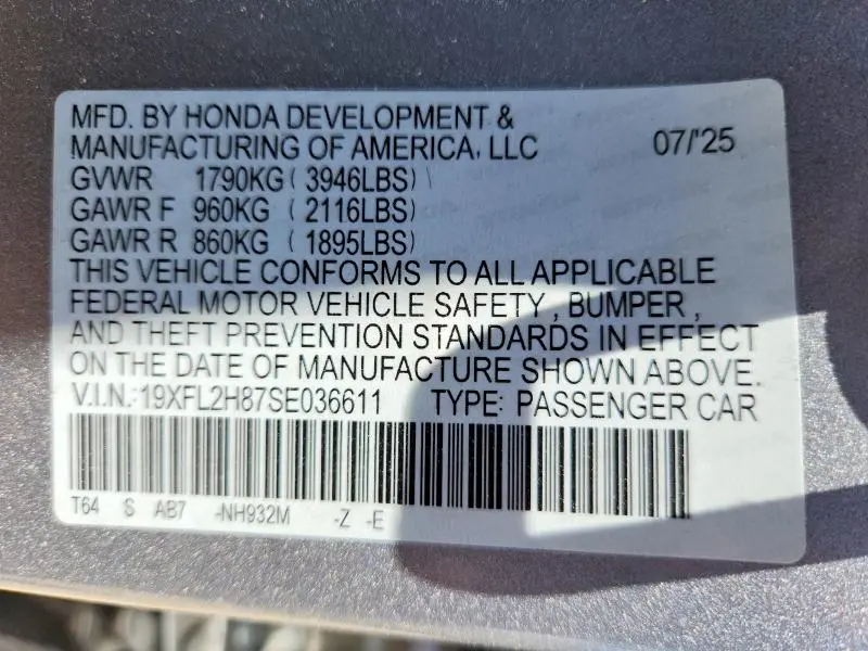2025 HONDA CIVIC SPORT  