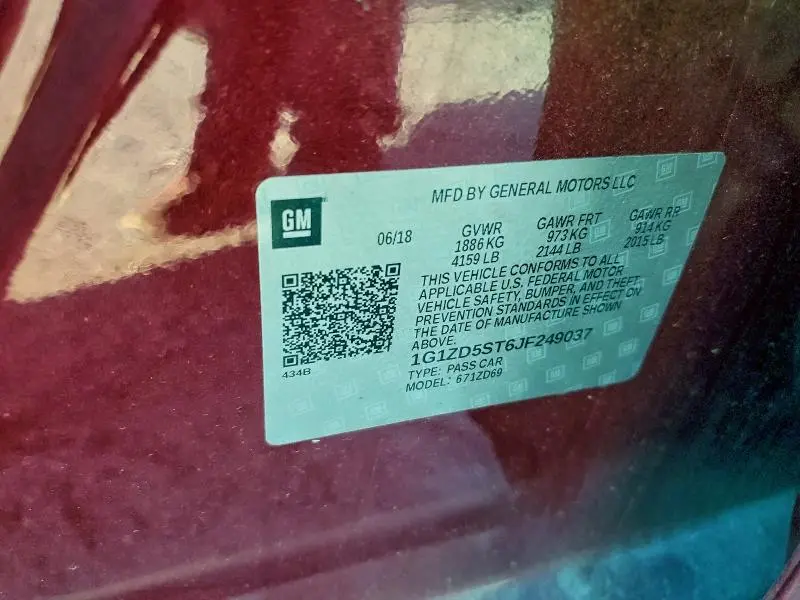 2018 CHEVROLET MALIBU LT  