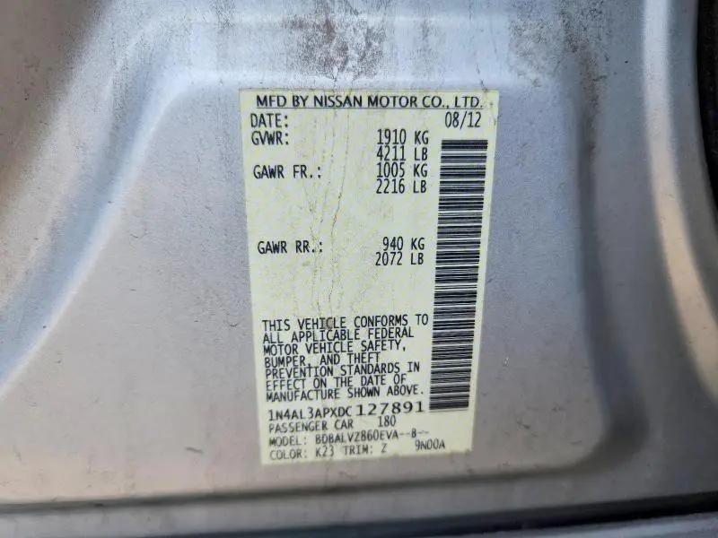 2013 NISSAN ALTIMA 2.5  