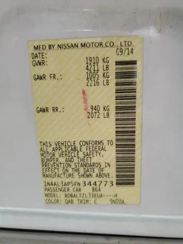 2015 NISSAN ALTIMA 2.5  