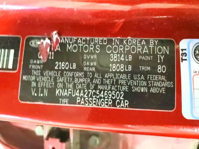 2012 KIA FORTE EX  