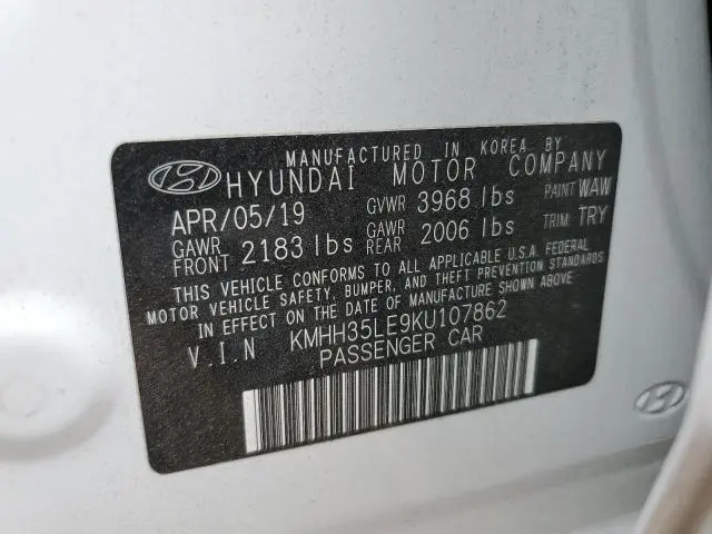 2019 HYUNDAI ELANTRA GT   